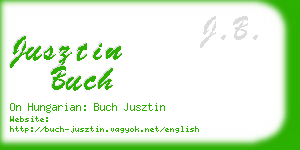 jusztin buch business card
